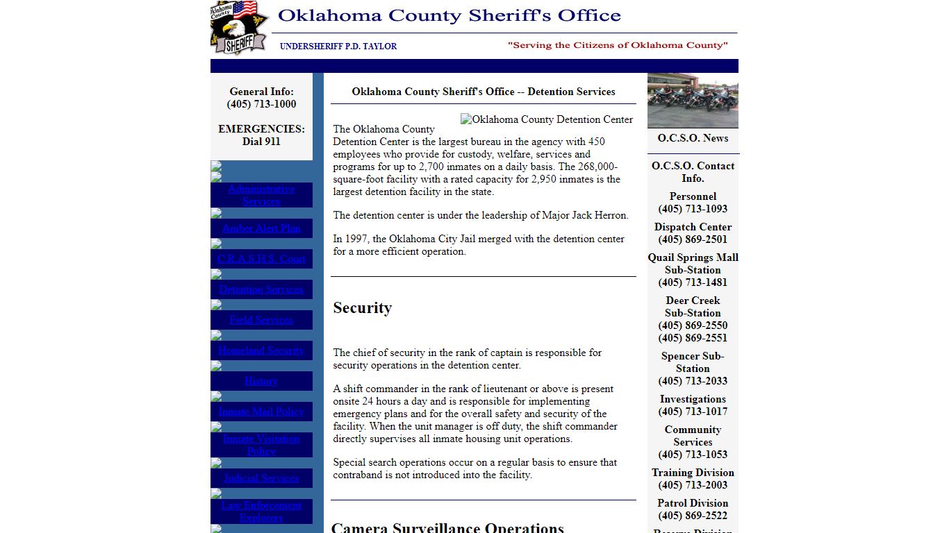 Oklahoma County Sheriff's Office -- Detention Services