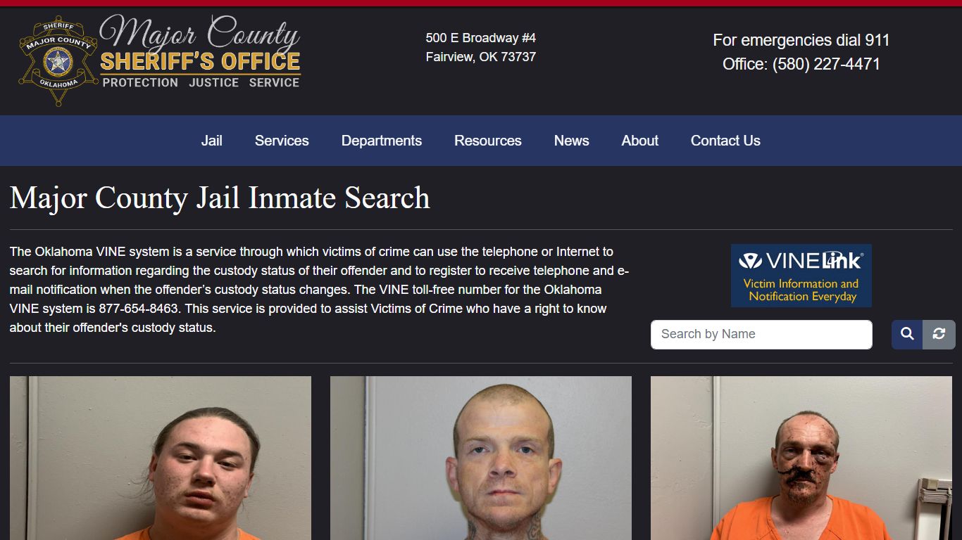 Inmate Search - Major County Sheriff's Office